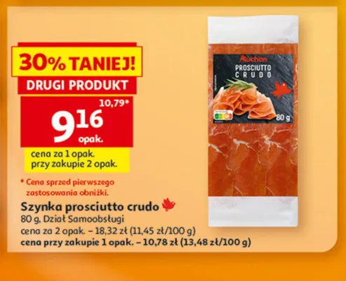 Szynka prosciutto crudo Auchan promocja w Auchan