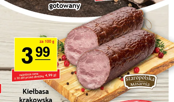Kiełbasa krakowska sucha Staropolska Masarnia promocja w Gram Market
