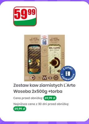 Zestaw kaw ziarnistych + torba L'Arte  promocja w Dino