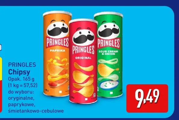 Chipsy Pringles śmietankowo-cebulowe promocja w Aldi