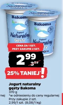Jogurt naturalny gęsty promocja w Netto