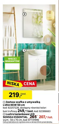 Zestaw szafka z umywalką Luka New 50 cm buk truflowy promocja w Leroy Merlin