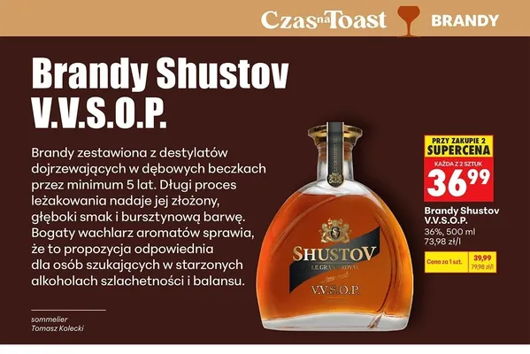 Brandy Shustov V.V.S.O.P. promocja w Biedronka