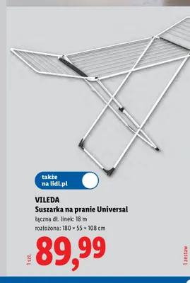 Suszarka na pranie Vileda Universal promocja w Lidl
