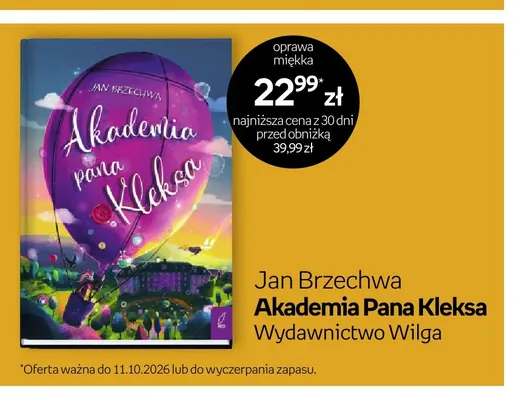 Książka Jan Brzechwa Akademia Pana Kleksa promocja w Empik