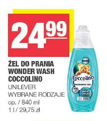 Żel do prania Wonder Wash Coccolino promocja w SPAR