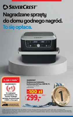 Dwukomorowa frytkownica beztłuszczowa Silvercrest 2600W 11 l promocja w Lidl