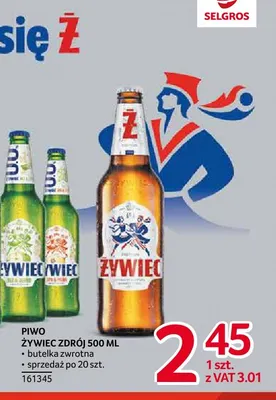 Piwo Żywiec Zdrój promocja w Selgros