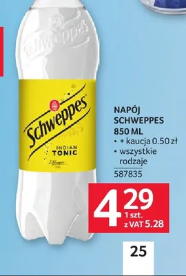 Napój gazowany Schweppes promocja w Selgros