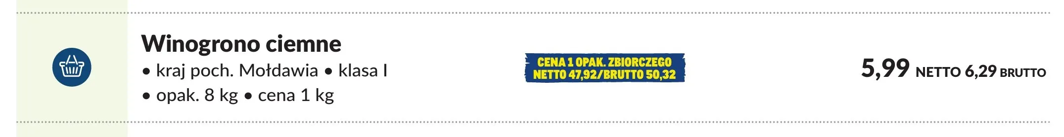 Winogrono ciemne promocja w Makro
