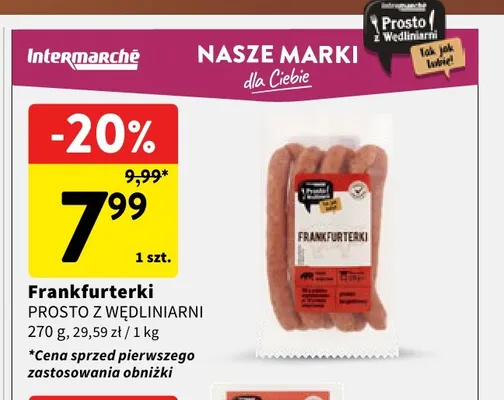 Frankfurterki Prosto z Wędliniarni promocja w Intermarche