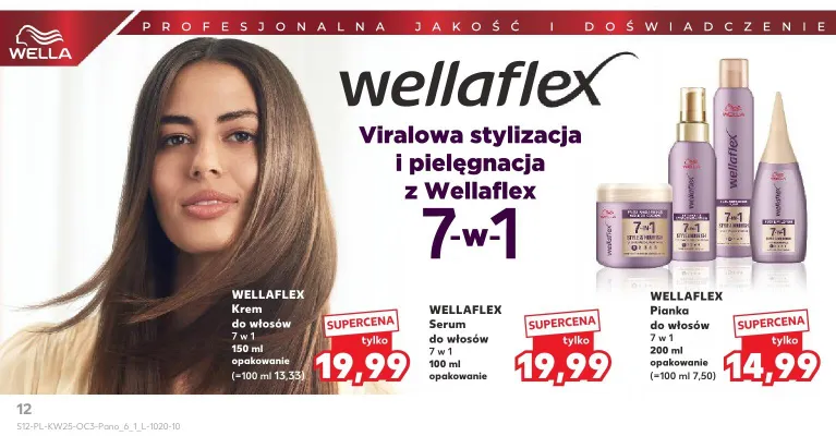 Pianka do włosów Wellaflex 7 w 1 promocja w Kaufland