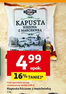 Kapusta kiszona z marchewką promocja w Auchan