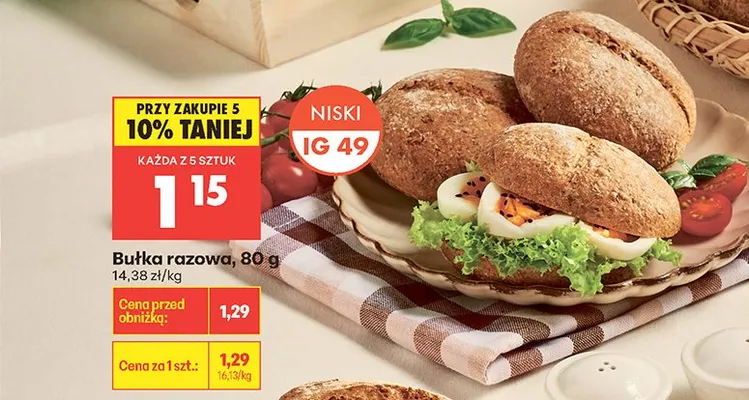 Bułka razowa promocja w Biedronka