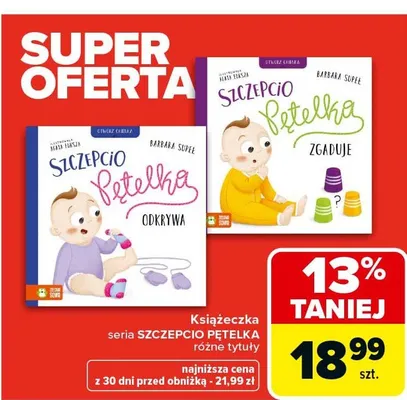 Książeczka seria Szczepcio Pętelka różne tytuły promocja w Carrefour