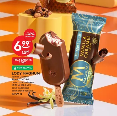 Lody Magnum Vanilla Caramel No Added Sugar promocja w Żabka