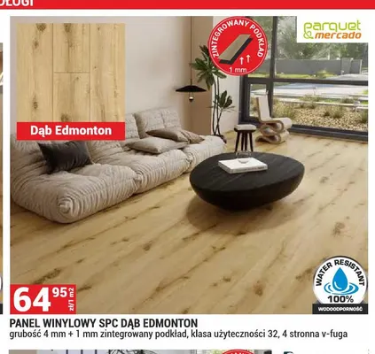 Panel winylowy Spc Dąb Edmonton Parquet & Mercado promocja w Merkury Market