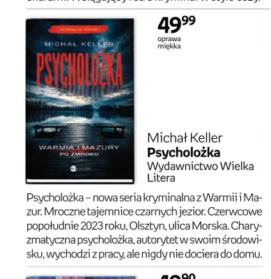 Książka Psycholożka Michał Keller promocja w Empik