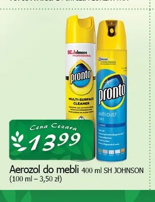 Aerozol do mebli Pronto promocja w CEZAR Delikatesy
