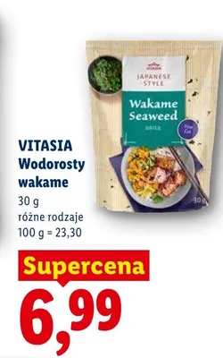 Wodorosty wakame Vitasia Japanese Style promocja w Lidl