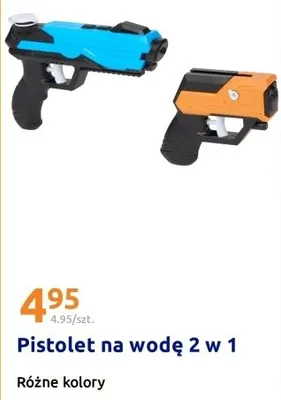 Pistolet na wodę 2 w 1 różne kolory promocja w Action