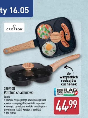 Patelnia śniadaniowa CROFTON promocja w Aldi