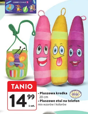 Pluszowe etui na telefon Sun-Day promocja w Intermarche