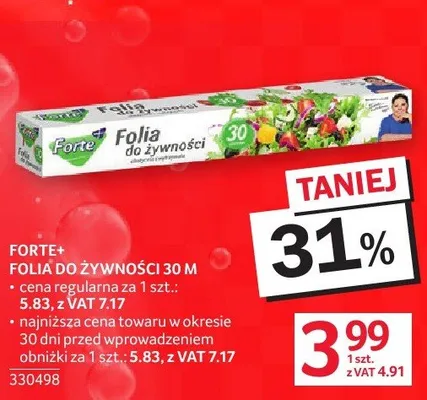 Forte+ folia do żywności 30 m promocja w Selgros