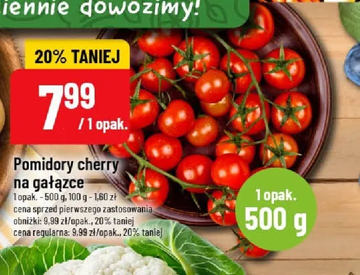 Pomidory cherry na gałązce promocja w POLOmarket