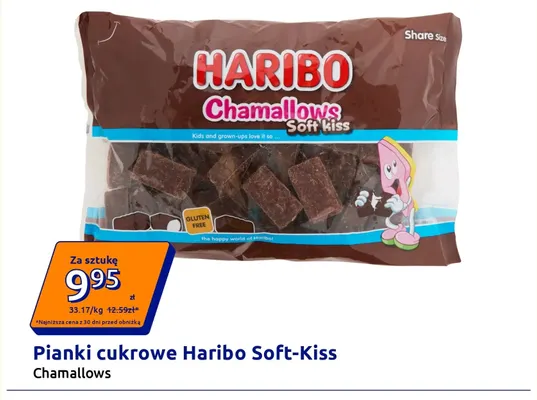 Pianki cukrowe Haribo Soft-Kiss Chamallows promocja w Action