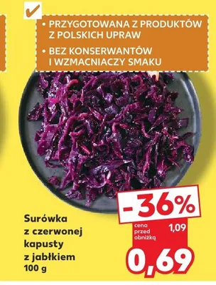 Surówka z czerwonej kapusty z jabłkiem promocja w Kaufland