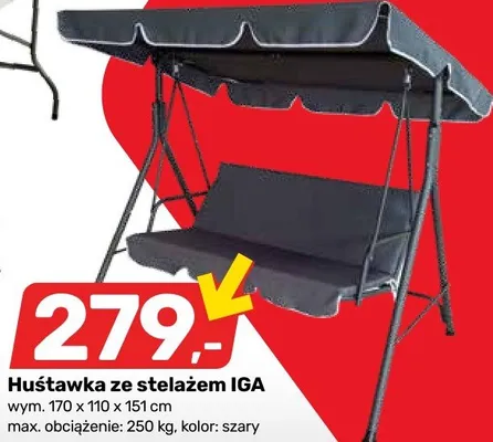 Huśtawka ze stelażem IGA promocja w Bricomarche