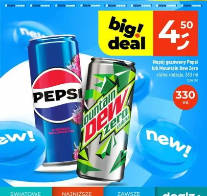 Napój gazowany Pepsi o smaku malinowym promocja w Dealz