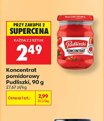 Koncentrat pomidorowy Pudliszki promocja w Biedronka