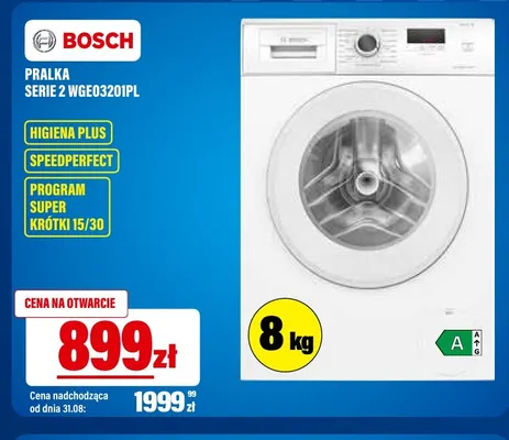 Pralka Bosch Serie 2 WGE03201PL promocja w RTV EURO AGD