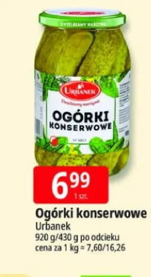 Ogórki konserwowe Urbanek promocja w Leclerc