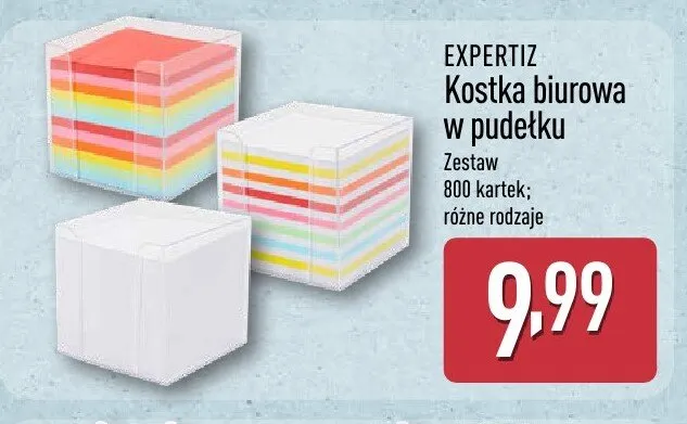 Kostka biurowa w pudełku Expertiz promocja w Aldi