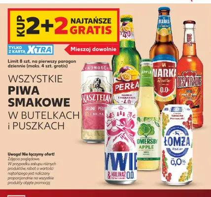 Piwo bezalkoholowe Łomża Radler kwaśna porzeczka promocja w Kaufland