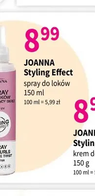 Spray do loków Styling Effect Joanna promocja w Drogerie Polskie