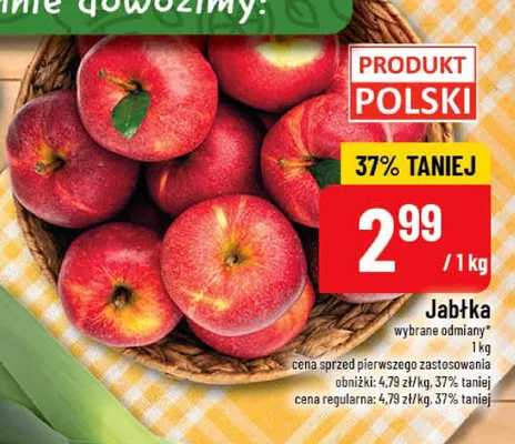 Jabłka wybrane odmiany promocja w POLOmarket