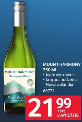 Wino białe wytrawne Sauvignon Blanc promocja w Selgros