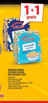 Orzeszki ziemne pieczone bez tłuszczu i soli Helio promocja w Arhelan