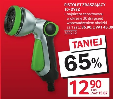 Pistolet zraszający 10-dysz promocja w Selgros