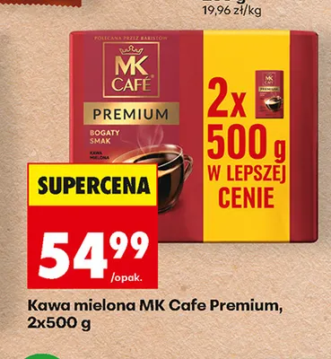 Kawa mielona MK Cafe Premium 2-pak promocja w Biedronka