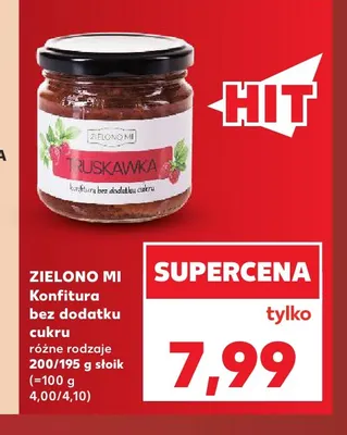 Konfitura bez dodatku cukru Zielono Mi promocja w Kaufland