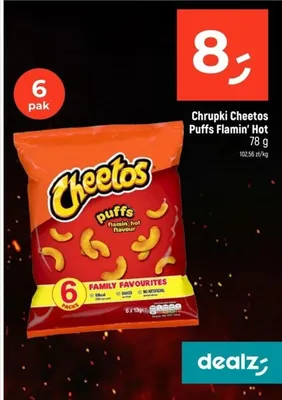 Chrupki Cheetos Puffs Flamin' Hot promocja w Dealz