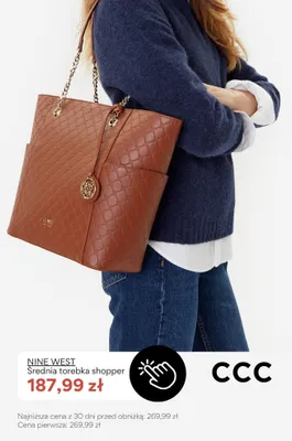 Torebka shopper średnia Nine West promocja w CCC