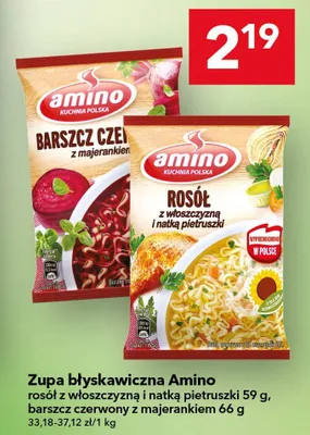 Zupa błyskawiczna barszcz czerwony z majerankiem promocja w LEWIATAN