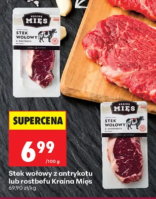 Stek wołowy z antrykotu Kraina Mięs promocja w Biedronka