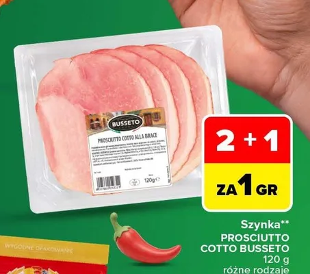 Szynka Prosciutto Cotto Alla Brace Busseto promocja w Carrefour Market